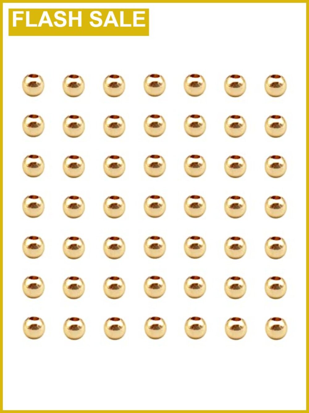 200pcs 4mm Gold Plated Brass Round Spacer Beads for Jewelry Making
